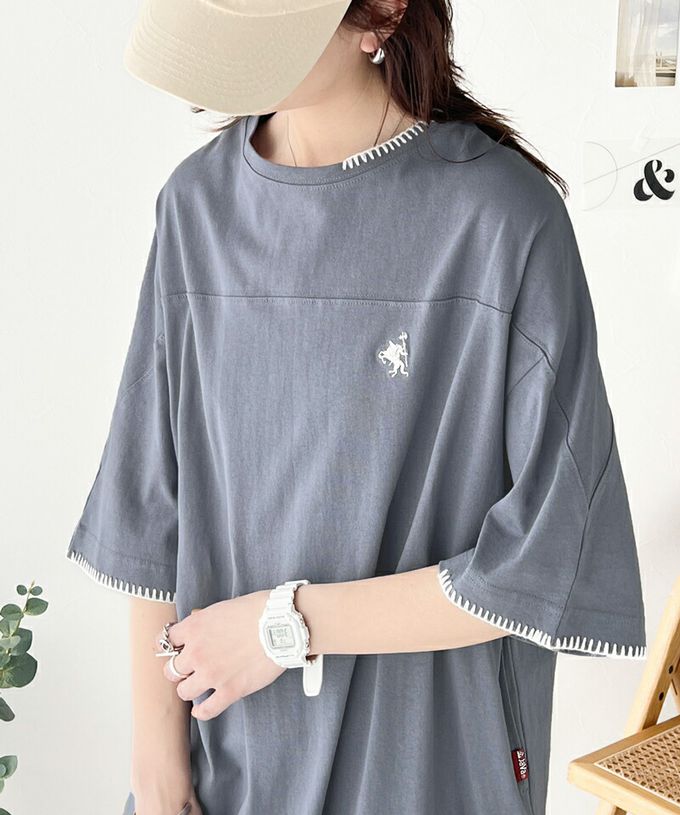 日本 Classical Elf - Java 純棉logo刺繡休閒素面洋裝-黑