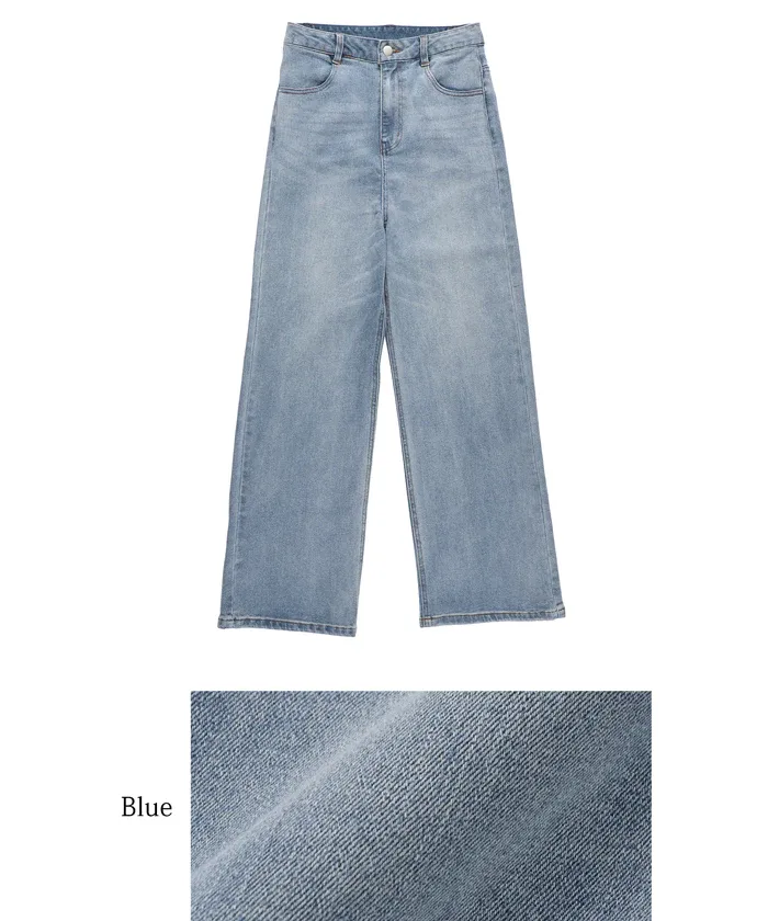 日本 COCA - 彈性修身丹寧牛仔褲-淺藍