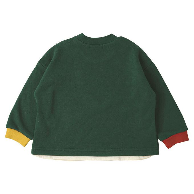 日本 ZOOLAND - 俏皮動物滑板車裏毛長袖上衣-灰