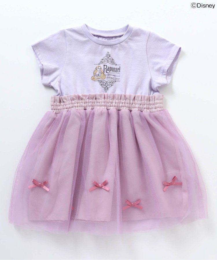 日本 apres les cours - 迪士尼 公主蕾絲拼接澎裙洋裝-小美人魚-粉x嫩綠