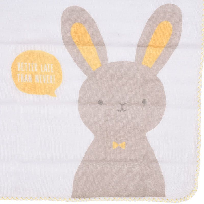 akachan honpo - 日本製沐浴毛巾&棉紗毛巾8件組-兔子白熊-棉紗浴巾：70㎝×120㎝（1條）棉紗洗澡巾：27㎝×70㎝（2條）棉紗手帕：27㎝×27㎝（5條）