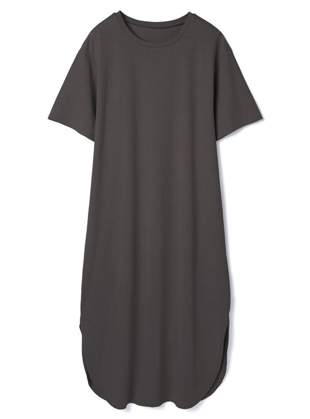 日本 GRL - 純棉透氣百搭短袖洋裝-淺卡其 (F)