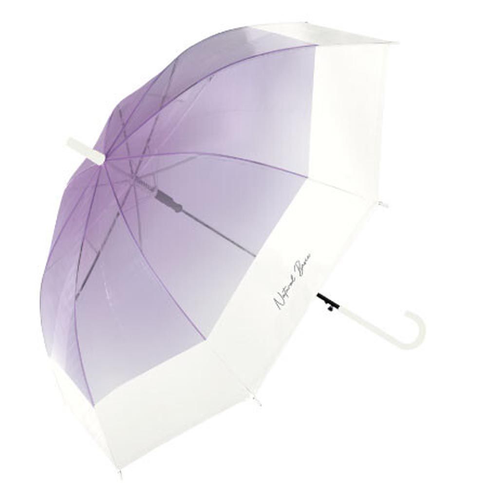 日本中谷 - [日雜推薦] 空氣感漸層透明傘/雨傘-優雅紫 (傘骨60cm)