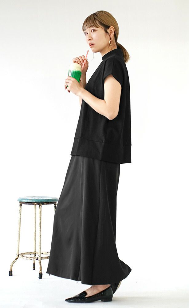 日本 zootie - 100%棉 厚磅顯瘦剪裁短袖上衣-祖母綠