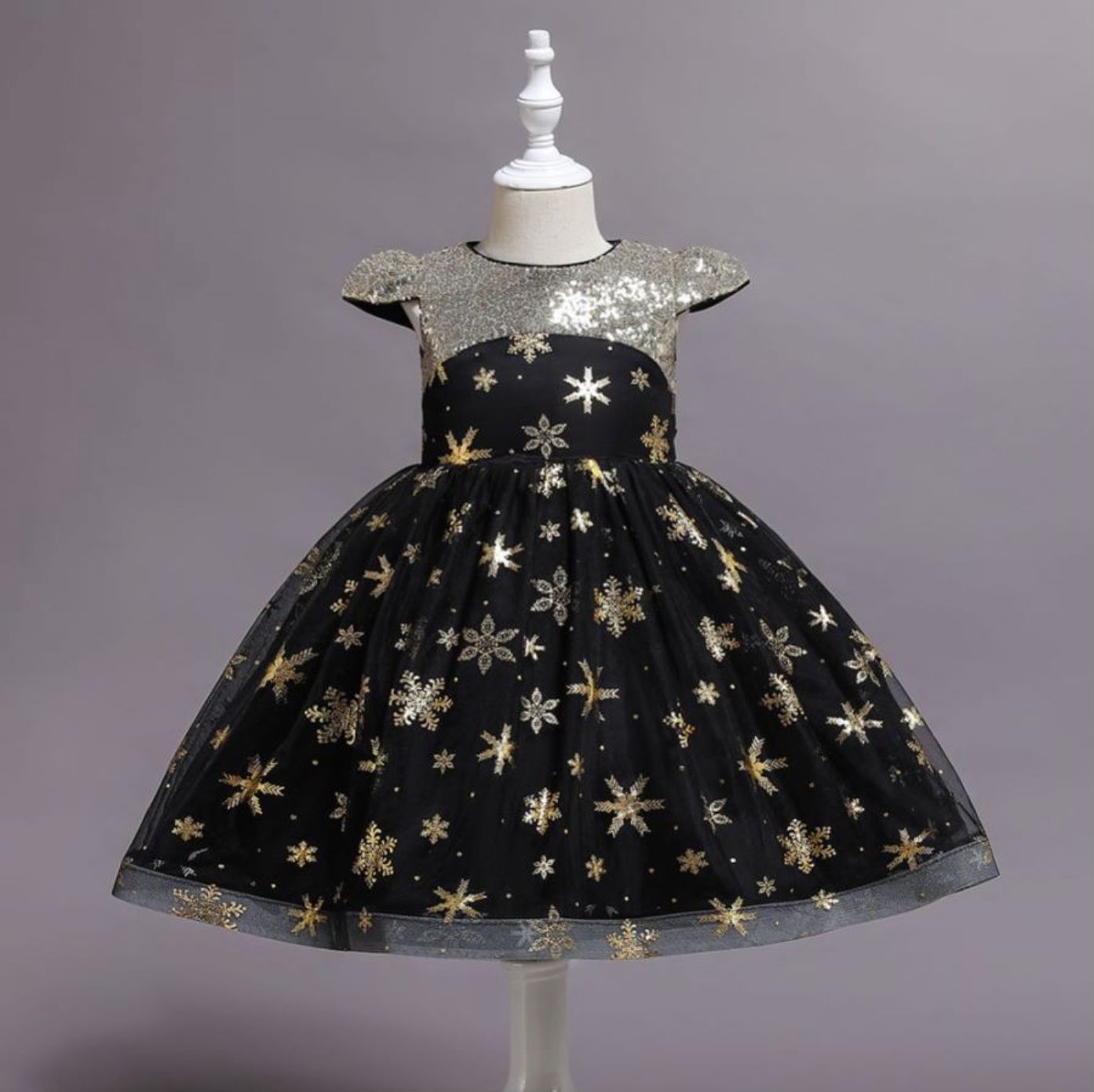 love, charlotte - 閃耀金色雪花巫婆小禮服-2 Way 穿搭-洋裝, 巫婆帽