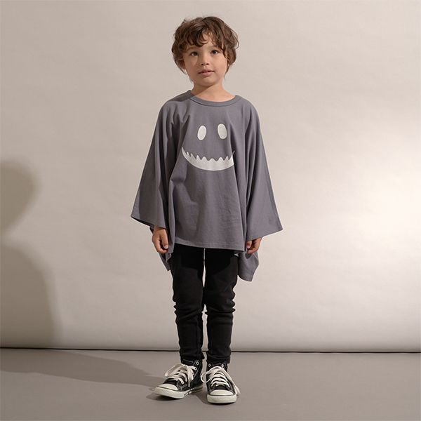 日本 b-ROOM - [官網已斷貨]萬聖節造型寬版上衣-幽靈-灰棕-直播專屬