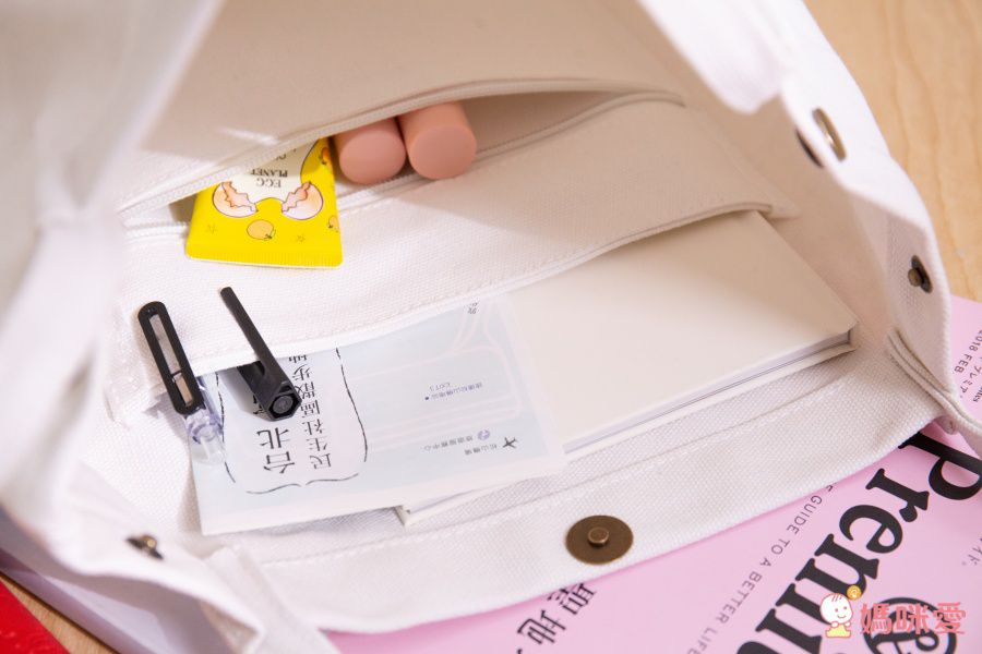 韓版 - 帆布包(有暗袋)-玫瑰粉