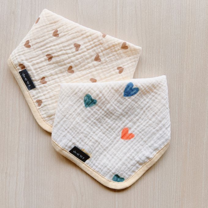 Chi-mi啾米 - 四層紗兩用圍兜6件組 (F碼25X25CM)