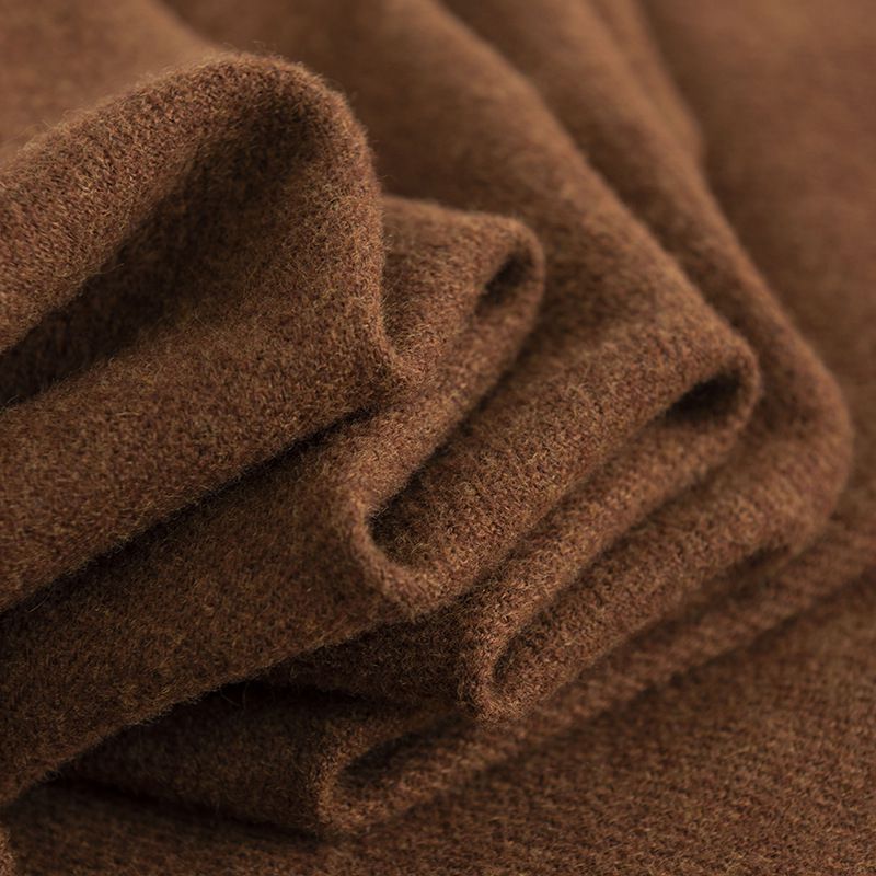 馬卡龍素色仿羊絨流蘇暖暖圍巾-奶咖啡色 (200x65cm)