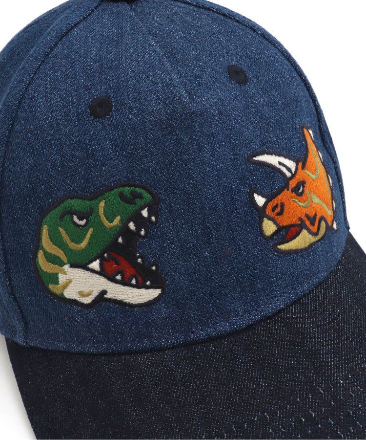 日本 BREEZE - 聯名款 恐龍對決印花棒球帽-牛仔藍