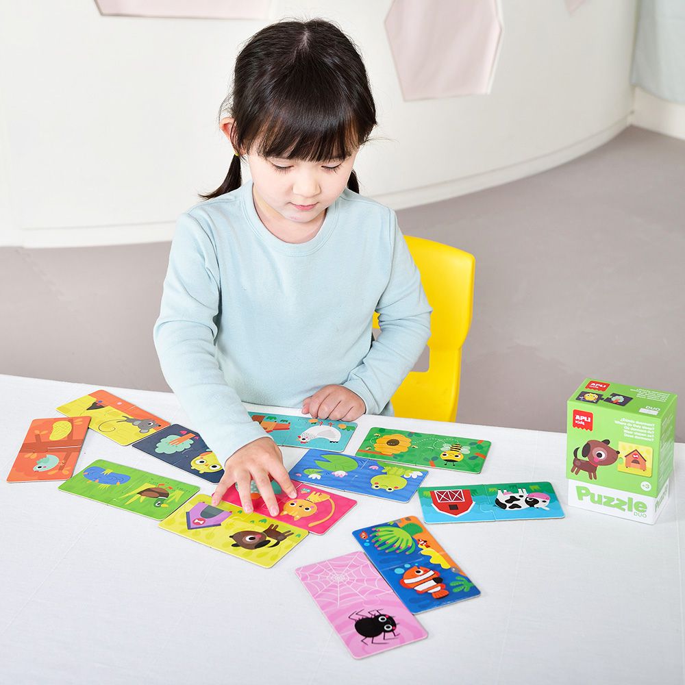 西班牙 APLI - 二分之一拼圖-動物小窩