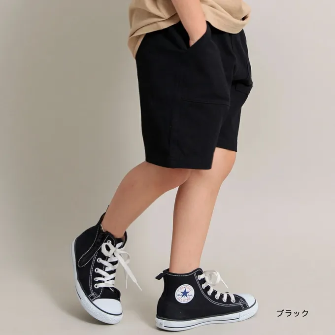 日本 BRANSHES - 100%棉 百搭休閒口袋短褲-豹紋-杏棕