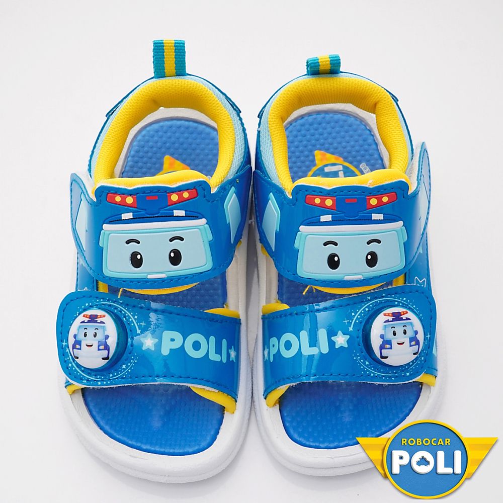 POLI 波力救援小英雄 - 台灣製-POLI波力電燈涼鞋（中小童段）-藍