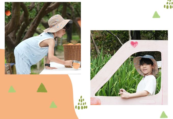 Brille Brille - 甲蟲樂園雙面帽UPF50+ (3-10歲(頭圍46-56cm))