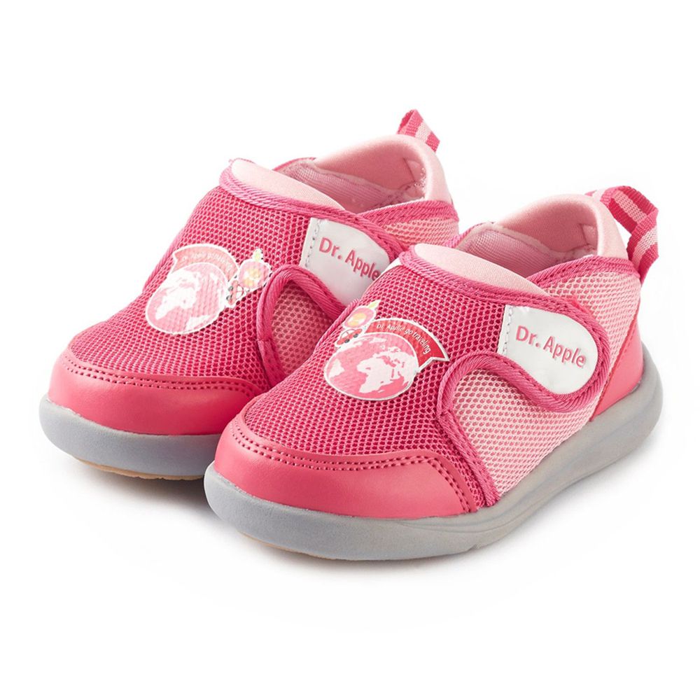 Dr. Apple - 機能童鞋-機能童鞋_環遊世界雙耳式黏扣帶童鞋-桃紅
