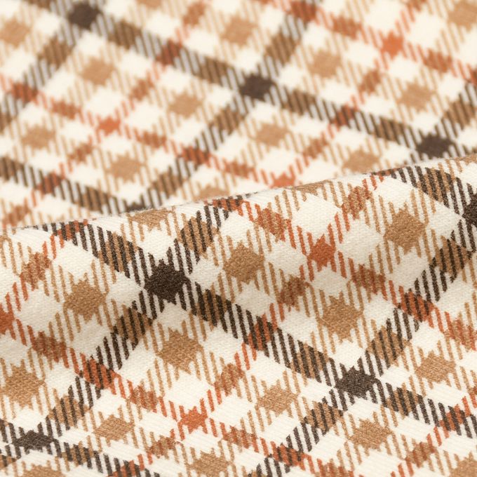 akachan honpo - 10分長經典褲 裏起毛-一般合身款-淺卡其色