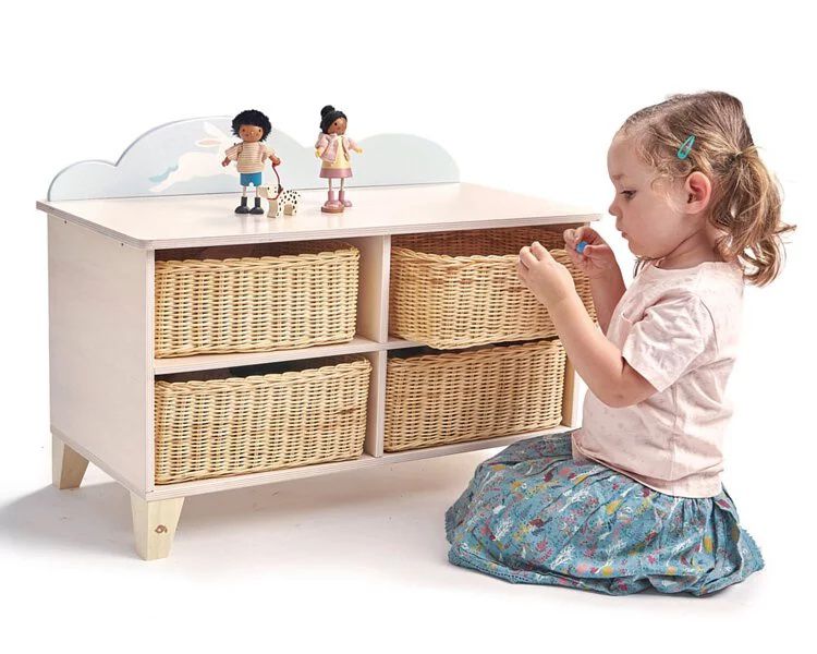 美國 Tender Leaf - 森林小兔籐籃置物櫃