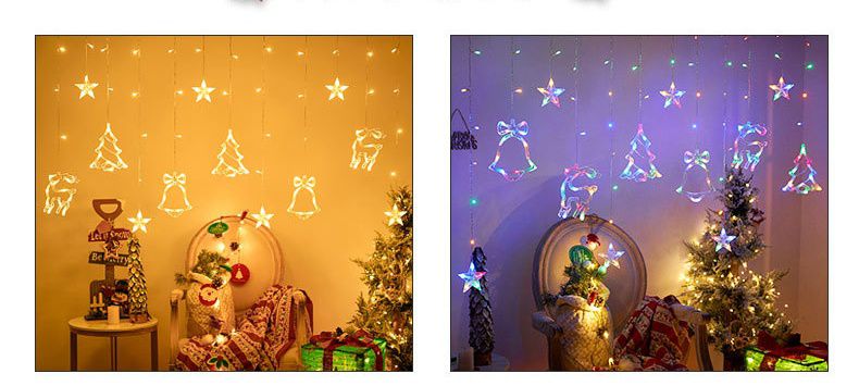 聖誕節鈴鐺麋鹿LED彩燈-彩色光 (長度約300cm)