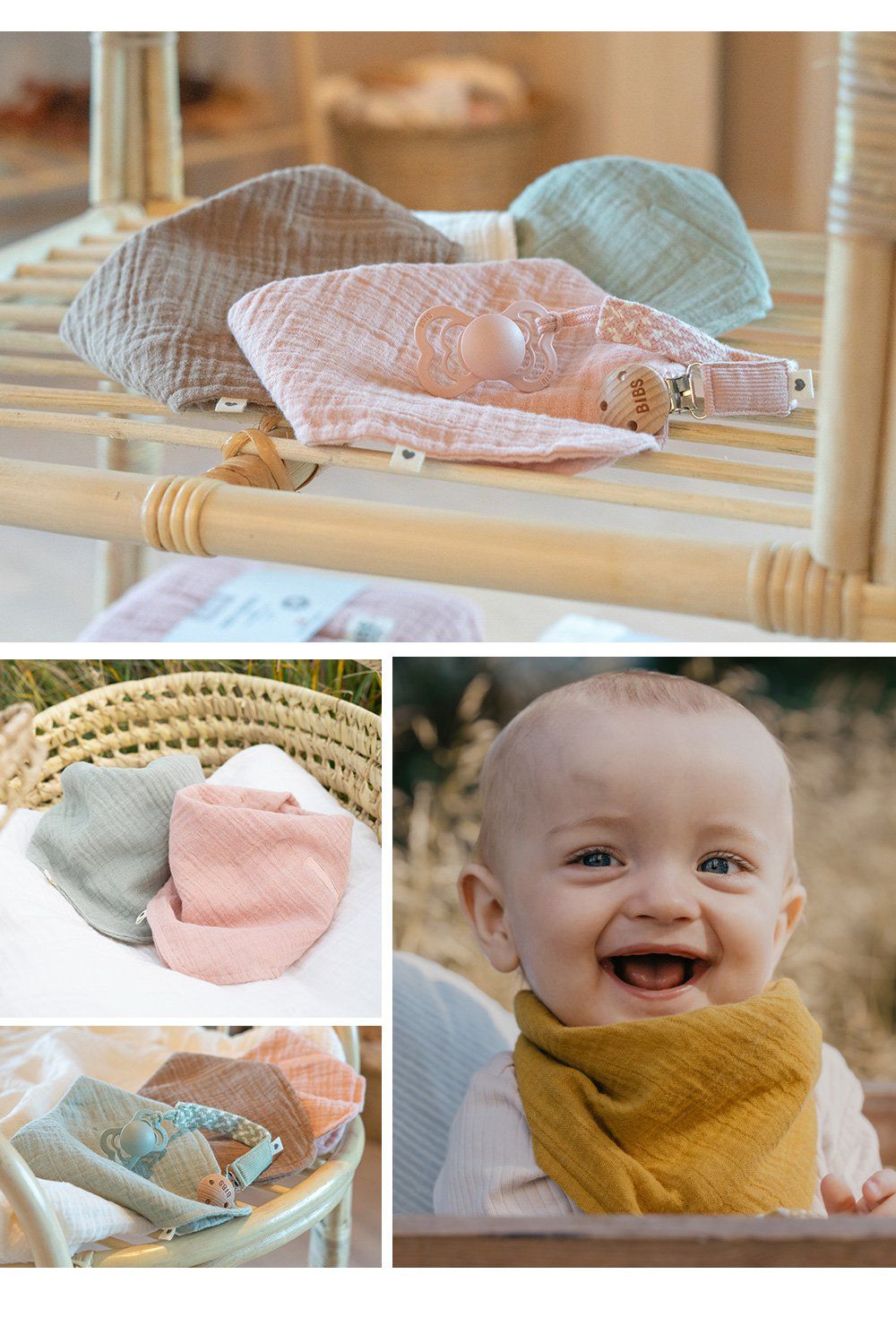 丹麥BIBS - Bandana Bib有機棉圍兜-腮紅-單入