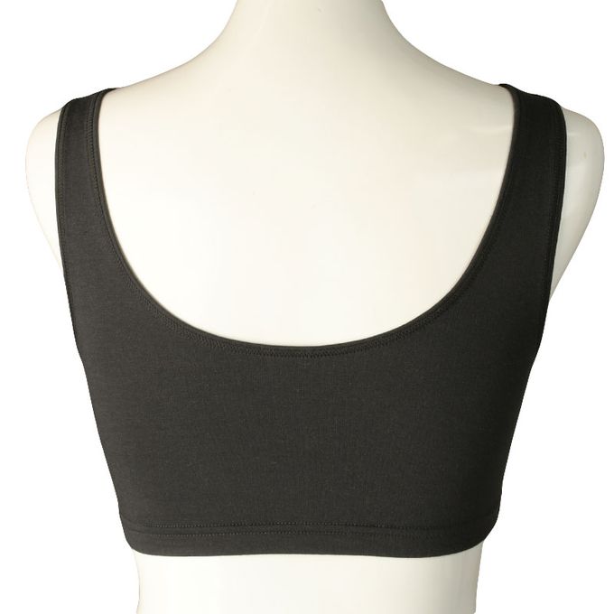 akachan honpo - 半截式內衣-前開式 素面-黑色