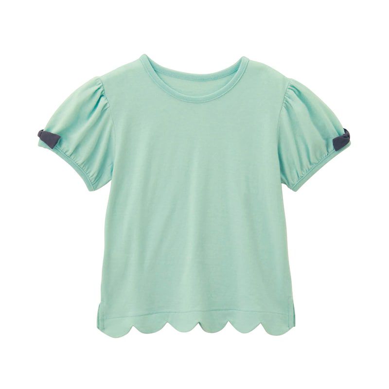 日本千趣會 - GITA 可愛貝形下擺泡泡短袖上衣-薄荷綠