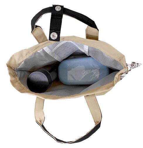 日本代購 - 抽繩束口保溫保冷便當袋-格紋-寶貝藍 (27x19×16cm)