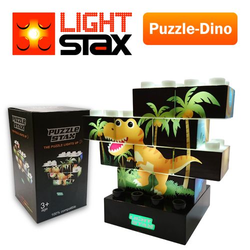 Puzzle-Dino 亮亮積木-大顆粒系列-10顆