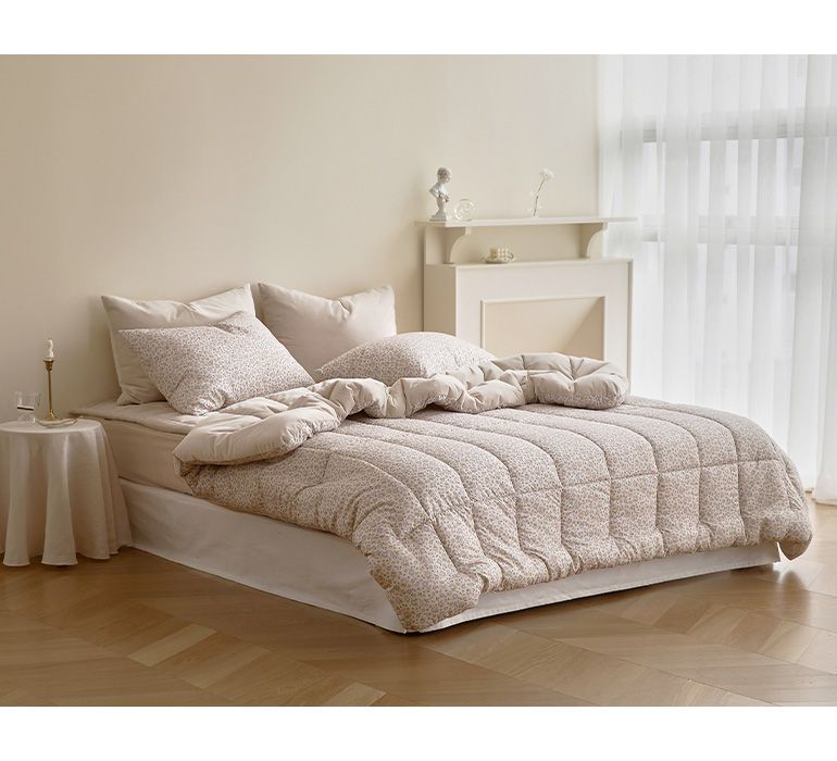 韓國 Maatila - 可水洗超細纖維桃皮感棉被(冬被)-紫莓果花園