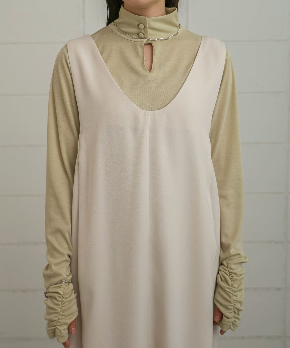 日本 Bab - 2WAY側鬆緊修身背心裙-黑