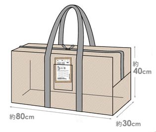 日本代購 - [日本主婦推薦] 半透明多功能衣物收納袋(可肩背/手提) 3入組-淺灰 (L(47x20x36cm))