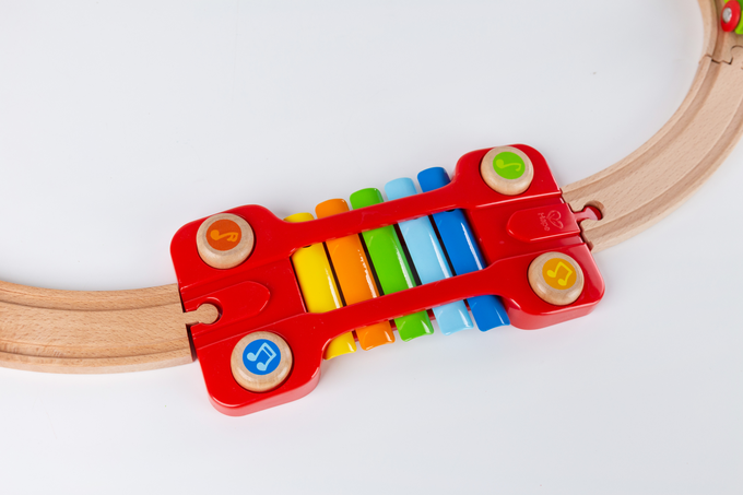 德國 Hape - 音樂跳跳猴軌道玩具(19件組)