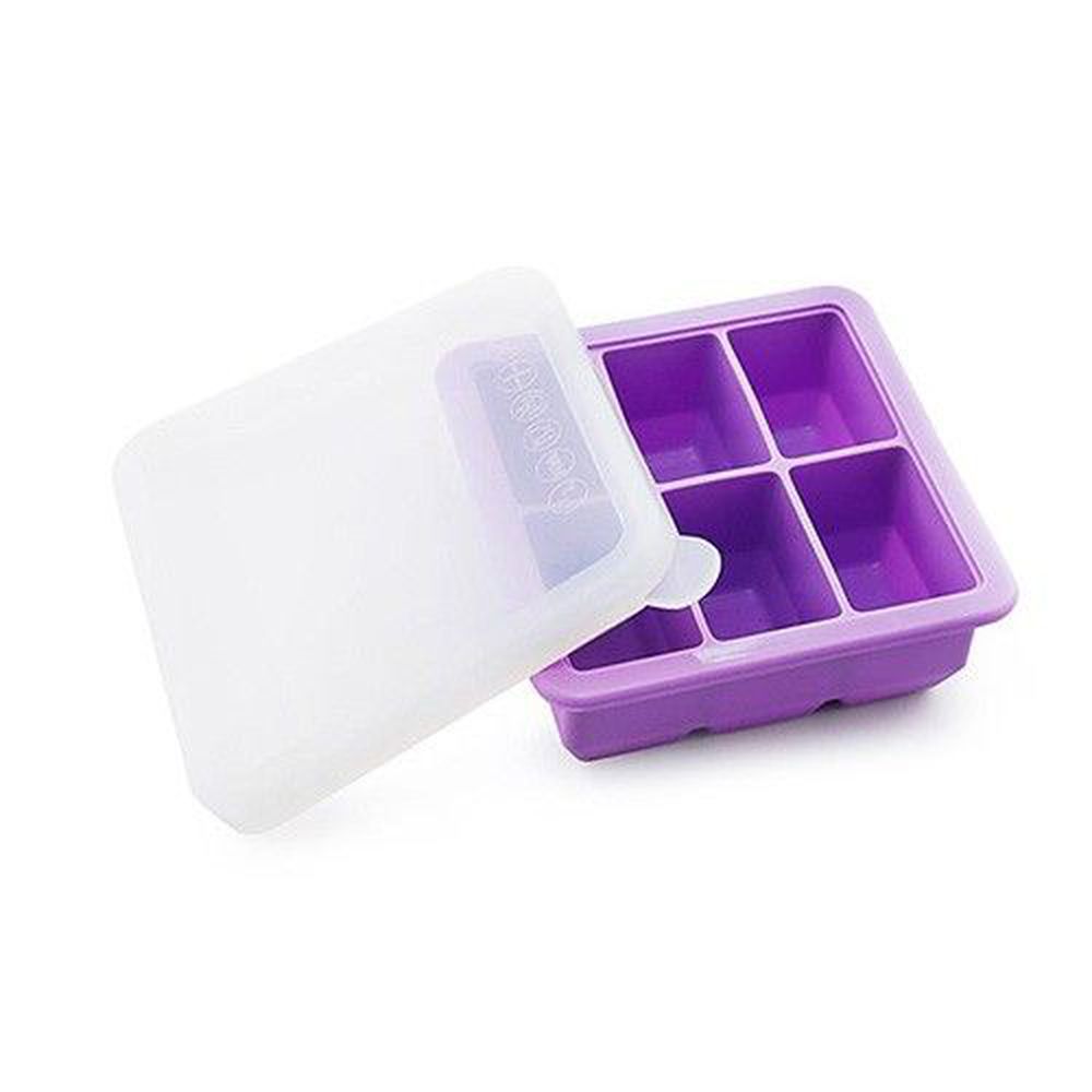 紐西蘭 HaaKaa - 矽膠副食品分裝盒/製冰盒-6 格-紫色-6格x70mL