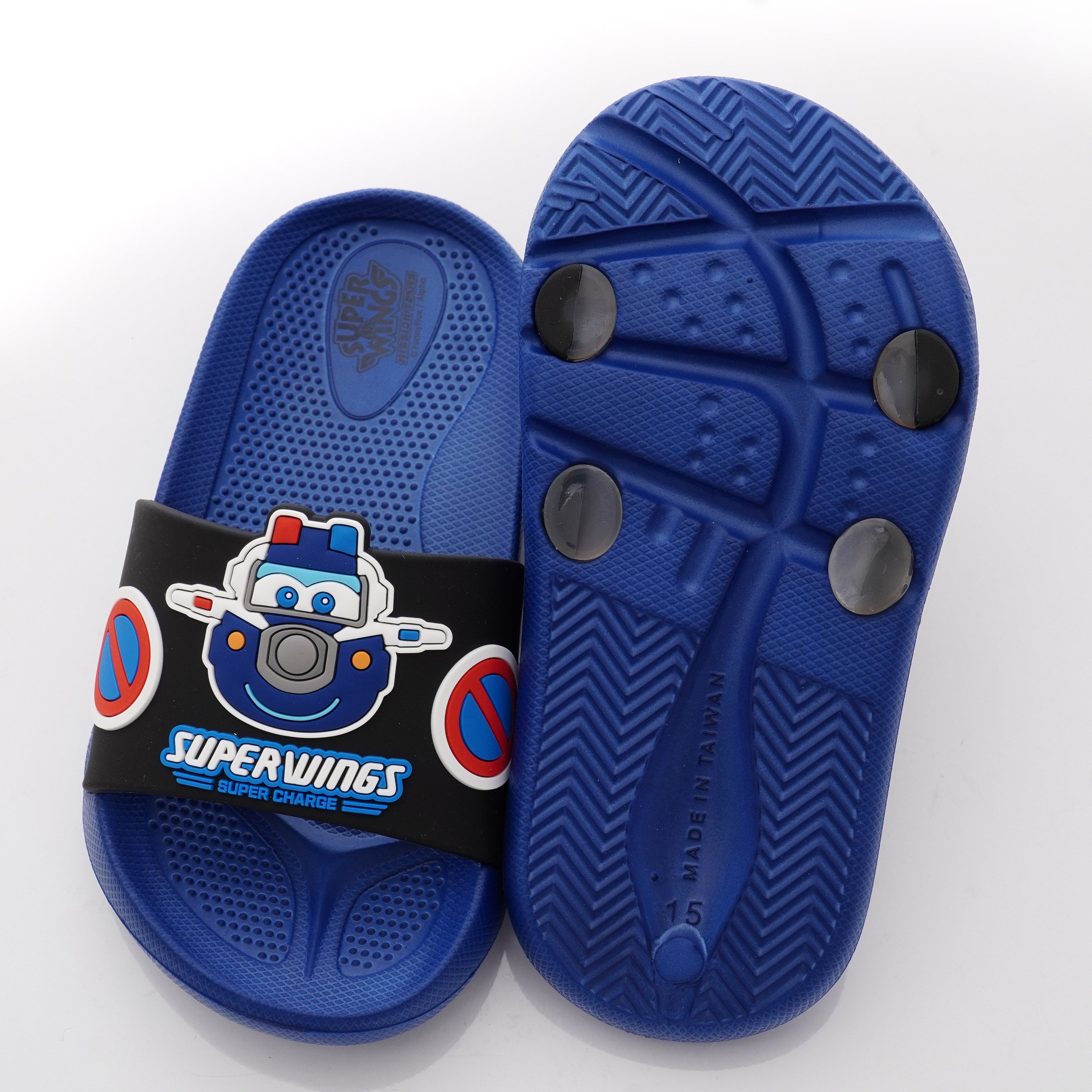 Super Wings - 卡通童鞋-保羅輕量拖鞋款(中小童段)-深藍