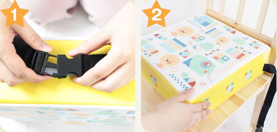日本兒童增高座墊Ｘ防水圍兜 ★ 用餐更輕鬆！