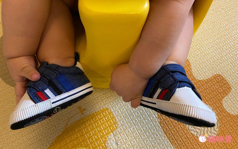 BABY TALK - 學步鞋-休閒款/魔鬼氈-藍色