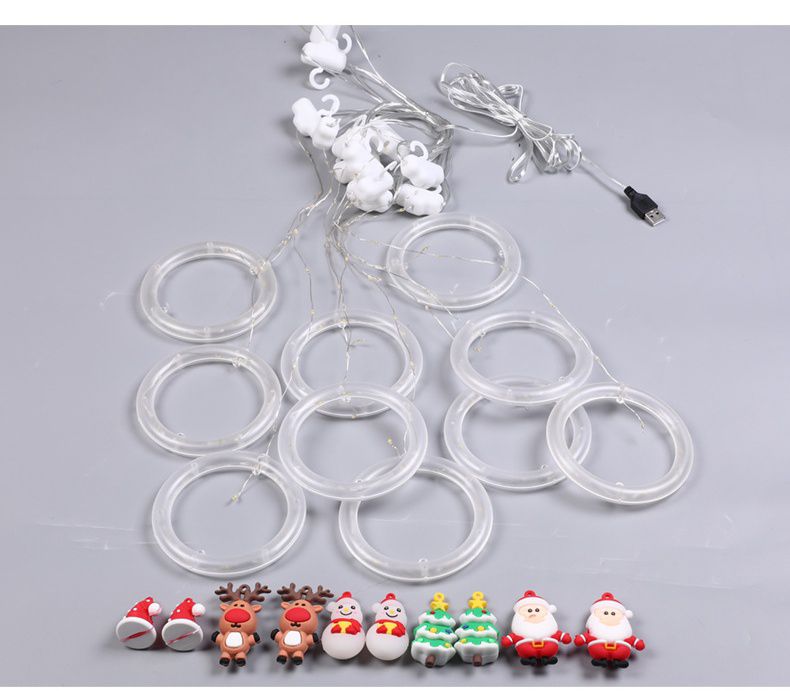 聖誕節雪花LED彩燈(八功能款)-聖誕樹 (長度約300cm)