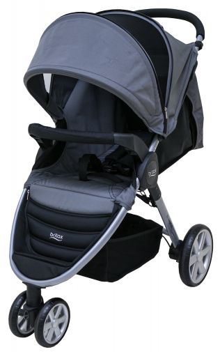 britax römer - B-Agile (銀管)三輪推車-灰色