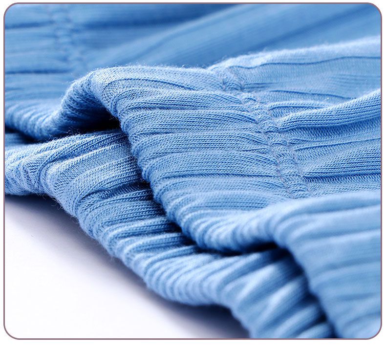 MAMDADKIDS - 螺紋短袖套裝/家居服-笑臉-藍色