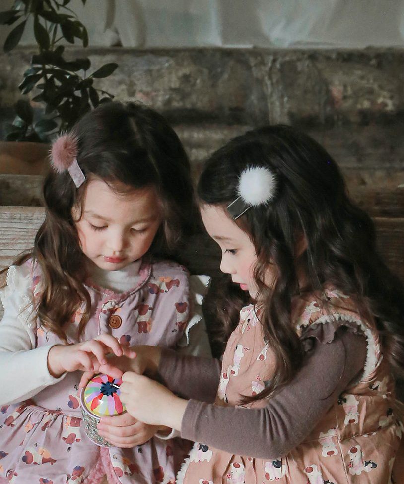 韓國 Puellaflo - 大毛球髮夾/髮飾-蜜桃粉