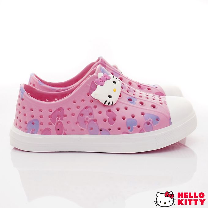 HELLO KITTY - HELLO KITTY-印花洞洞休閒便鞋-823627粉(中小童段)-休閒鞋-粉