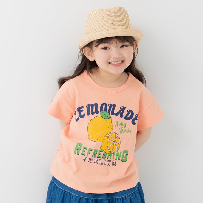 日本 Chil2 - 100%棉 可愛印花短袖上衣-老虎-黑