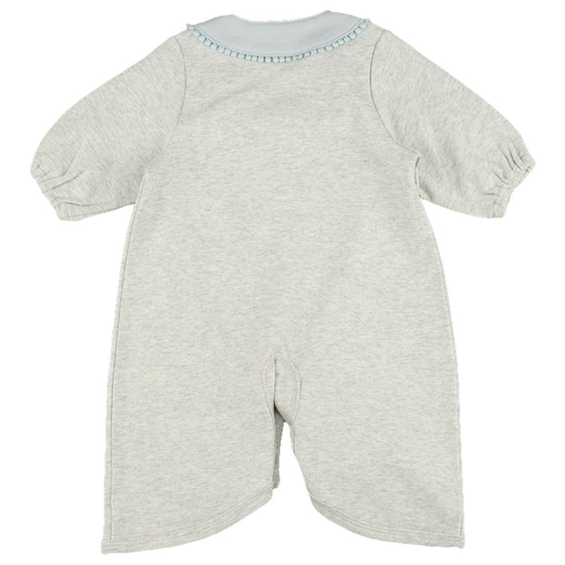 akachan honpo - 長袖舒適連身衣-灰色 (50~60cm)