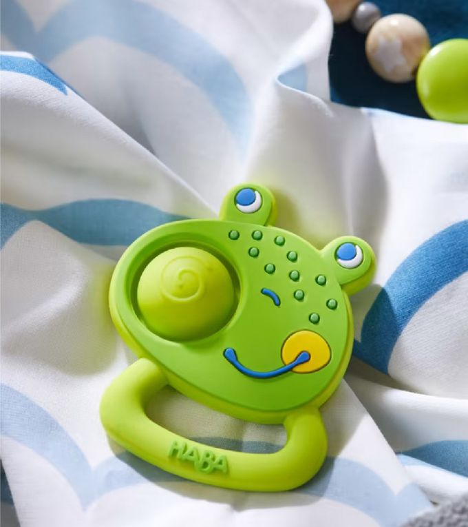 德國HABA - 寶寶抓握固齒玩具-呱呱蛙