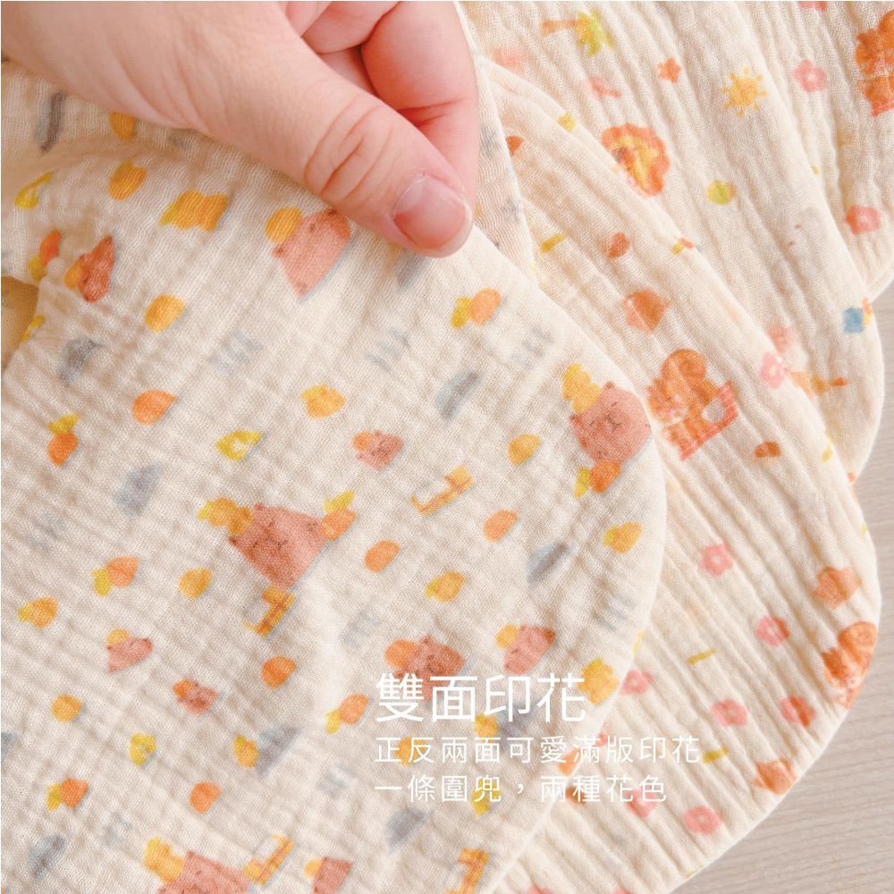 六層紗雙面手繪純棉圍兜3件組 (20.5x26.5CM)