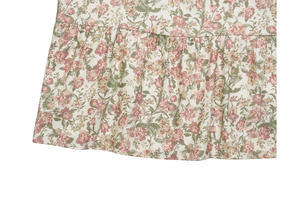 韓國 ULLALA - 絕美公主純棉長袖睡衣-(洋裝式)-奶油色 (FREE)