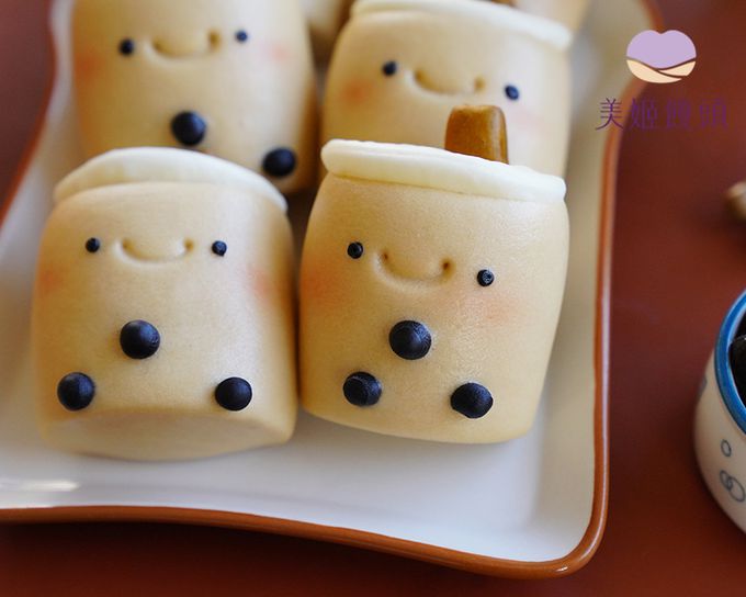 美姬饅頭 - 珍珠奶茶沖繩黑糖鮮乳造型饅頭-40g*6顆