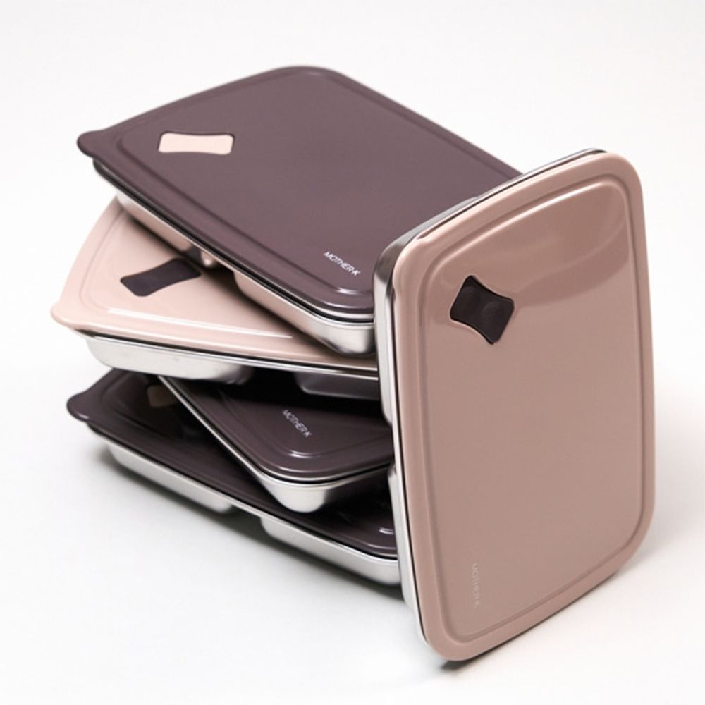 輕奢不鏽鋼分格含蓋兒童餐盤