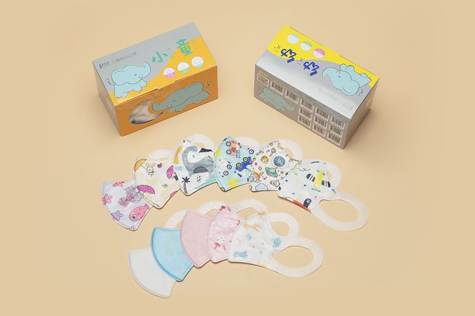 YSH 益勝軒 - 幼幼/兒童醫療級3D立體口罩/台灣製-白色 (14.5x10cm-建議1-4歲)-50入/盒(未滅菌)