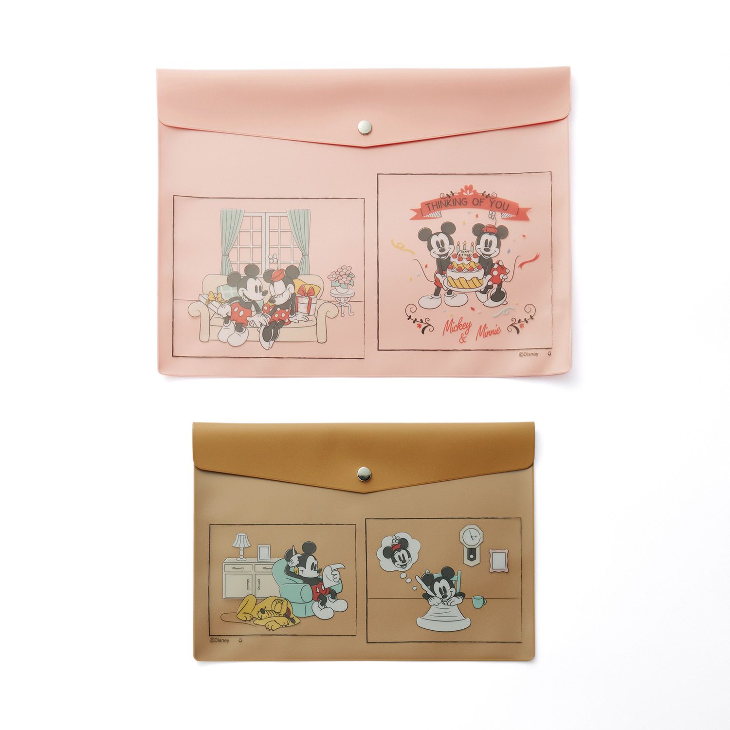 日本千趣會 - 迪士尼 文件收納夾二件組(A4/B5各一)-米奇和米妮