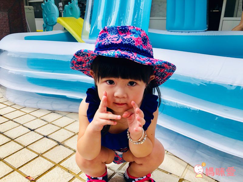 德國Playshoes - 抗UV防曬兒童連身泳裝-復古波點裙